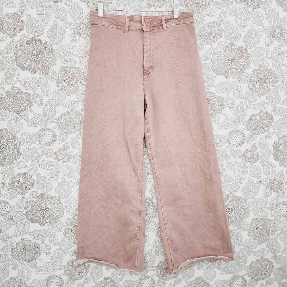 Zara Pink Flare & Wide Leg Jeans